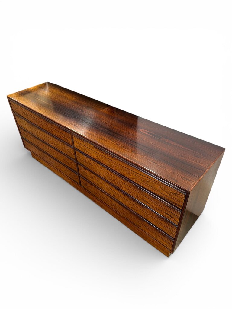 Mid Century Westnofa Rosewood 8 Drawer Dresser