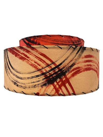 17" Hand Made 2-Tier Brushstroke Shade