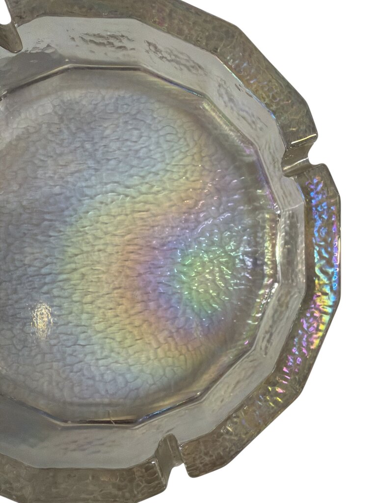 Mid Century Blenko Iridescent Ashtray Catchall