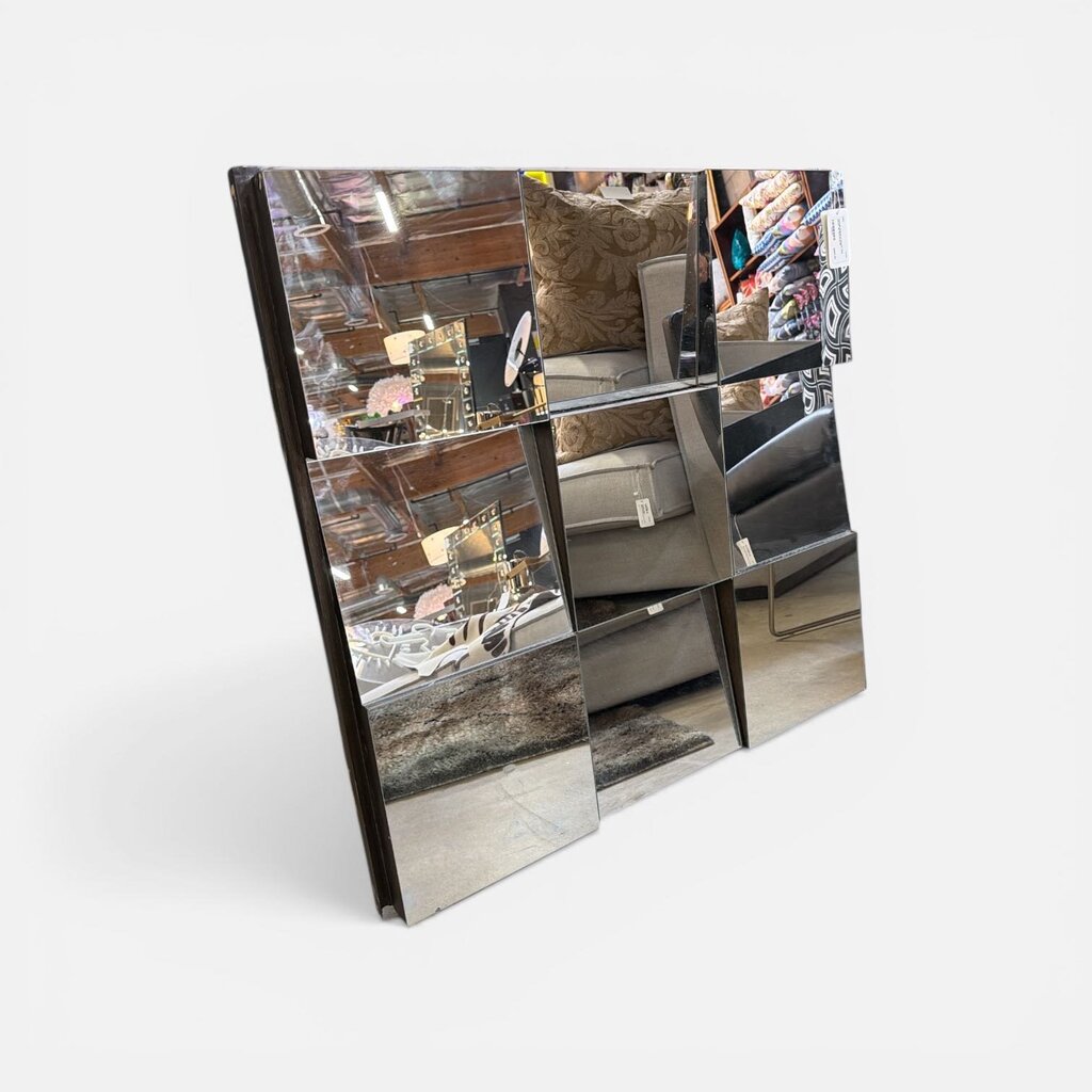 Vintage Fractured Square Wall Mirror