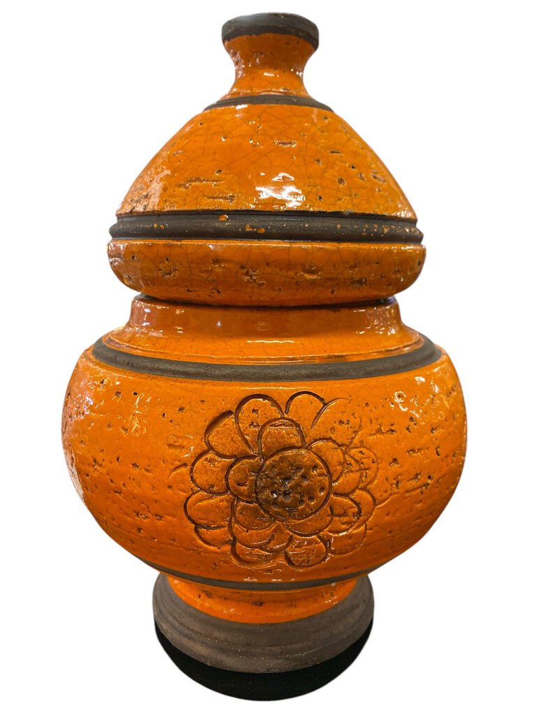 Bitossi Netter Mid Century Italian Ceramic in Orange
