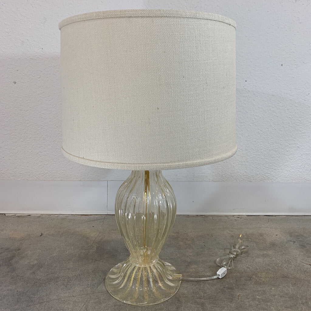 Baker Murano Glass Table Lamp - 29.5"Hx18.25"Dx18.25"W