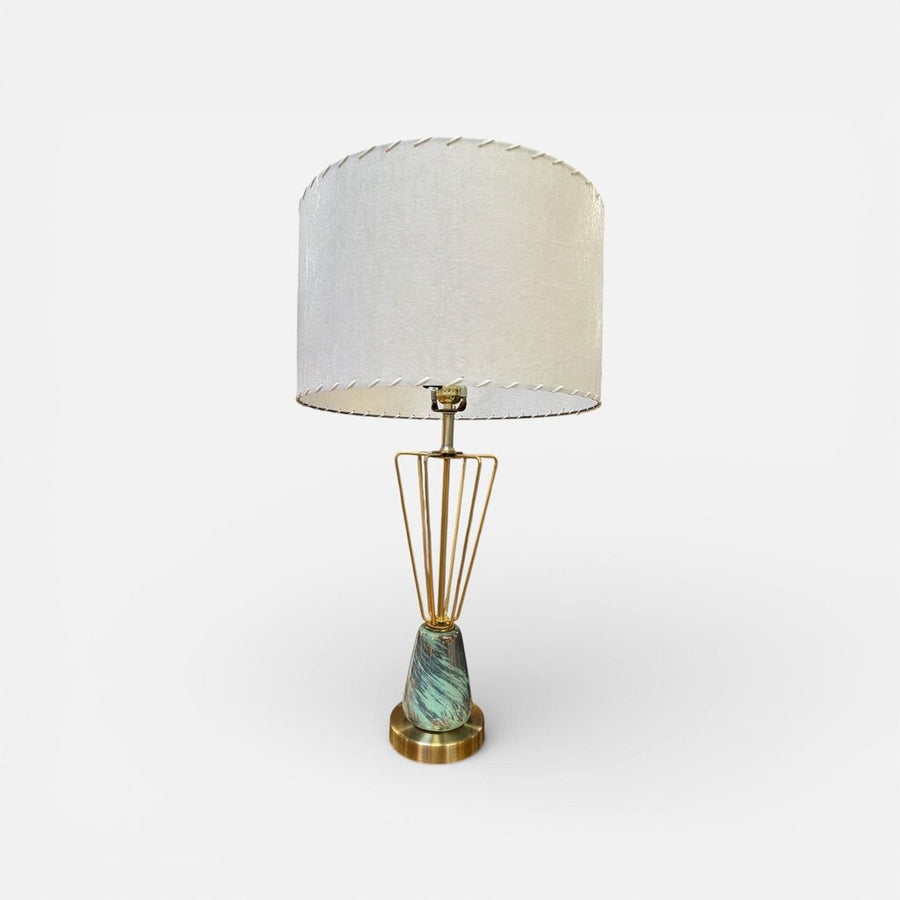 Rocket Lamp in Turquoise & Goldenrod