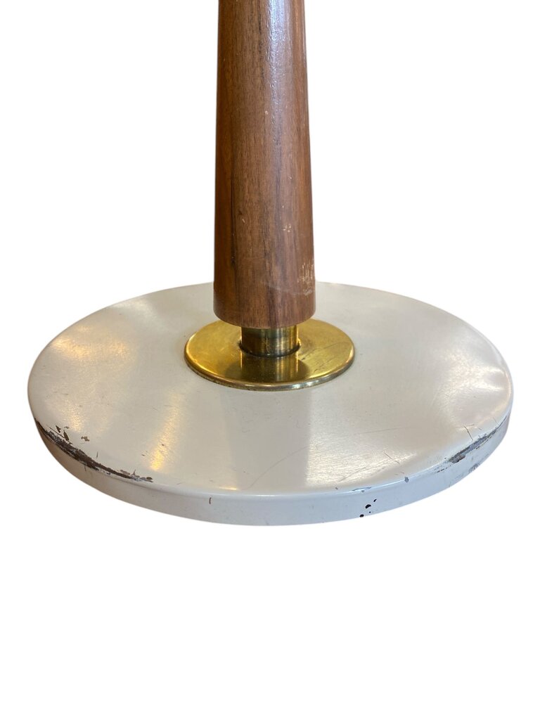 Vintage Pair of Gerald Thurston Walnut and Brass Table Lamps for Lightolier - AS IS (Set of 2)