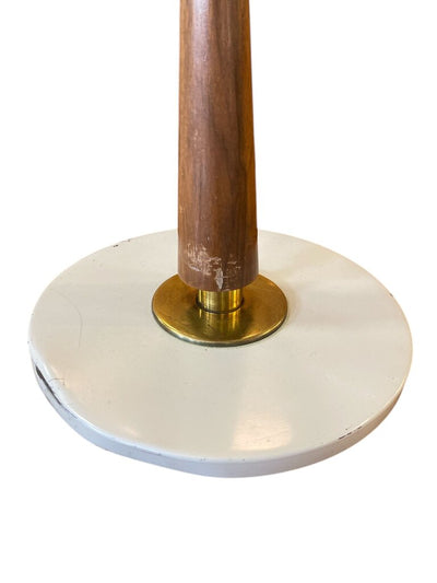 Vintage Pair of Gerald Thurston Walnut and Brass Table Lamps for Lightolier - AS IS (Set of 2)