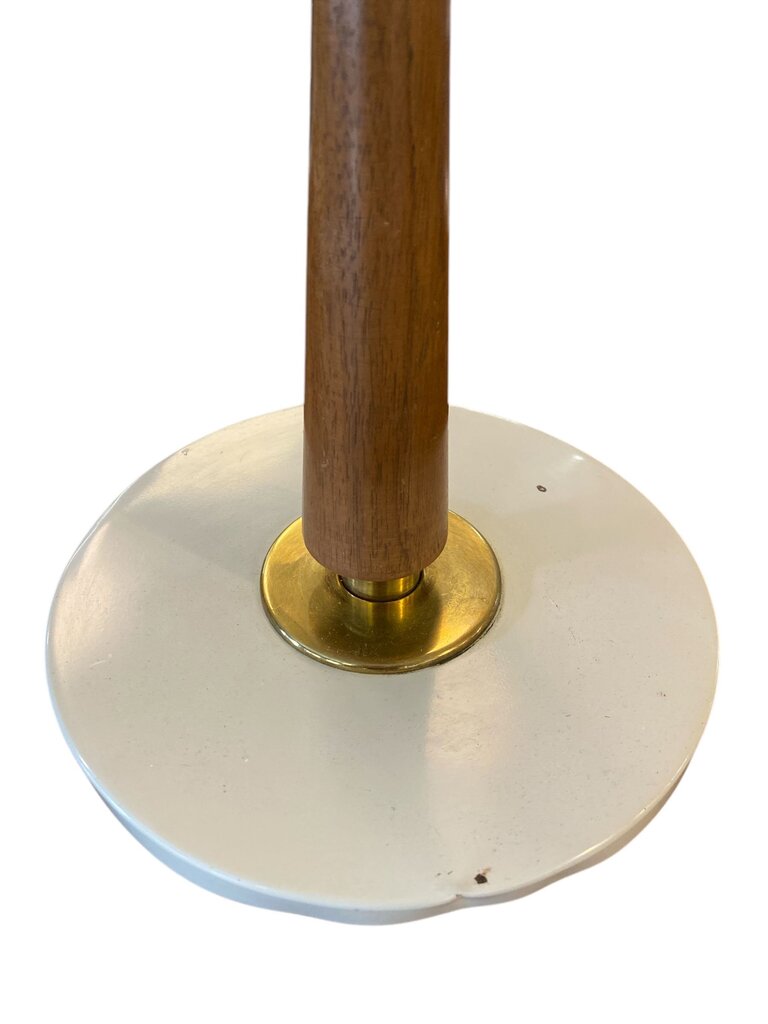 Vintage Pair of Gerald Thurston Walnut and Brass Table Lamps for Lightolier - AS IS (Set of 2)