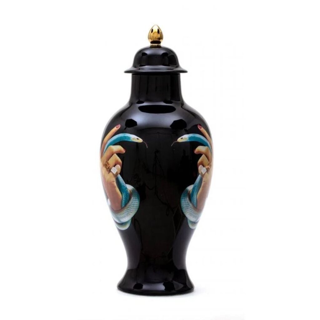 Urn Vase Hands with Snakes by Maurizio Cattelan and Pierpaolo Ferrari