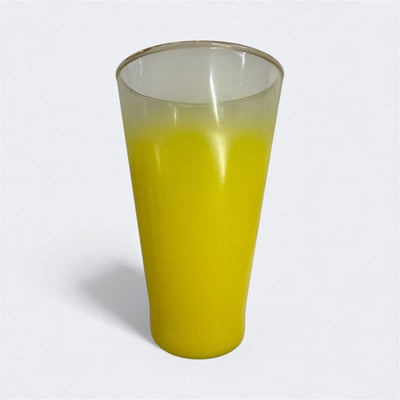 Vintage Blendo Frosted Yellow Pitcher and Tumbler Set (Set of 7)