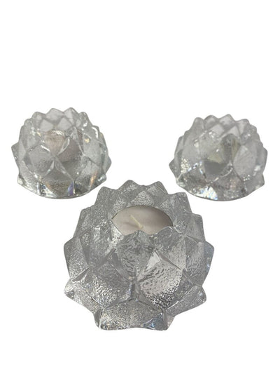 Orrefors Trio of Candlesticks (Set of 3)