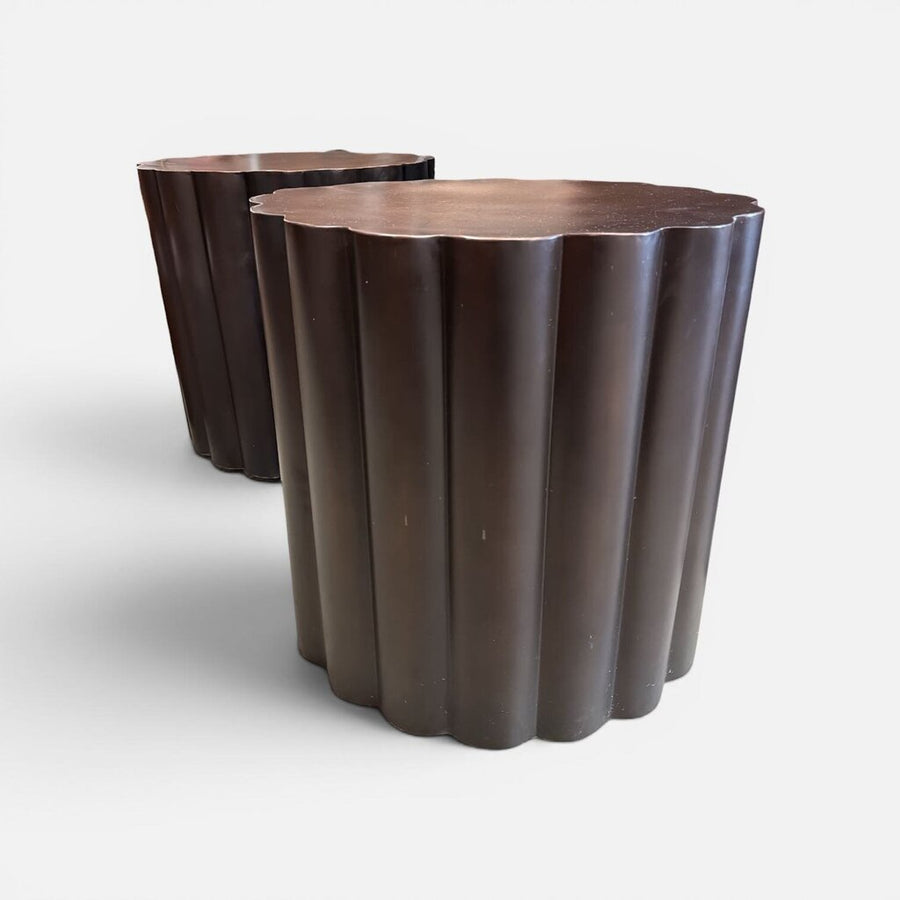 PAIR Global Views Bronzed Metal Side Tables (Set of 2)
