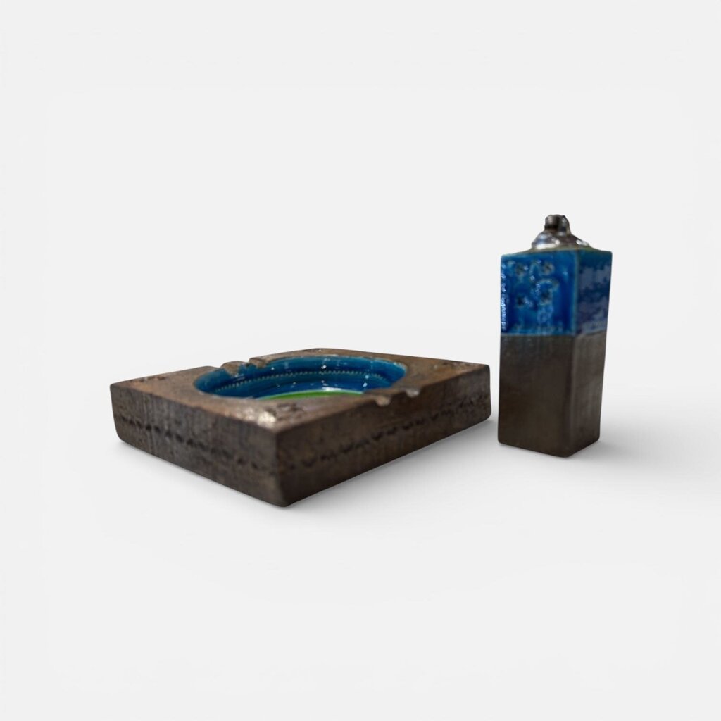 Bitossi Rosenthal Netter Monumental Ashtray and Companion Lighter