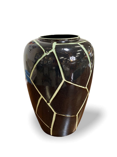 Scheurich Black & Celadon Vase, Vintage W. Germany