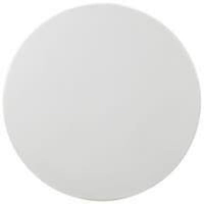 Tulip Dinng Table 28" Round Lacquered White Wood with Black Base -  28" x 28.5"