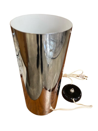 Mid Century Post Modern Cylindrical Chrome Up Lamp/Table Lamp