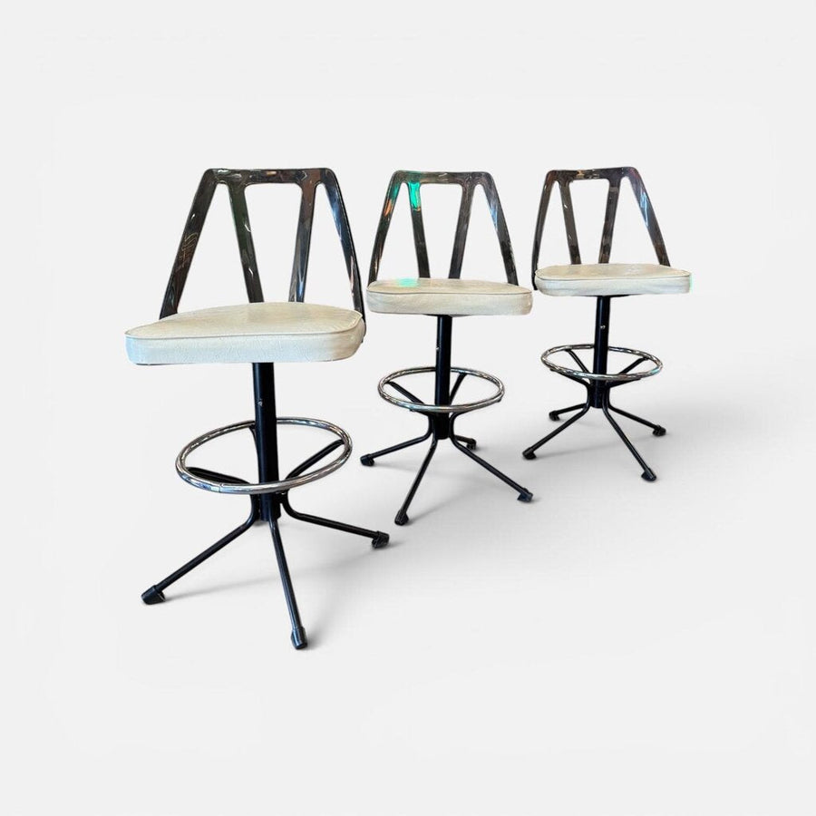 Retro Atomic Set of 3 Smoke Lucite Barstools by Futura Industries, 1970"s (Set of 3)