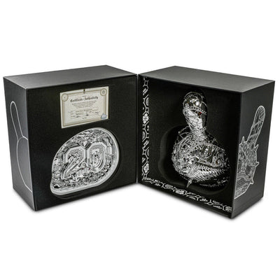 20th Anniversary Dunny Head 12" Art Figure - "Crown Jewels" by Tristan Eaton - White & Silver Edition (Limited Edition of 300)