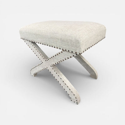 Mercana Beige Cushioned Ottoman
