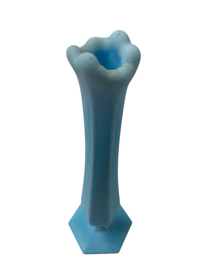 MCM Westmoreland Light Blue Satin Glass Bud Vase