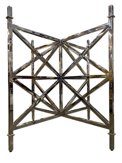Frankin Dining Table Base in Polished Steel - Exceptional