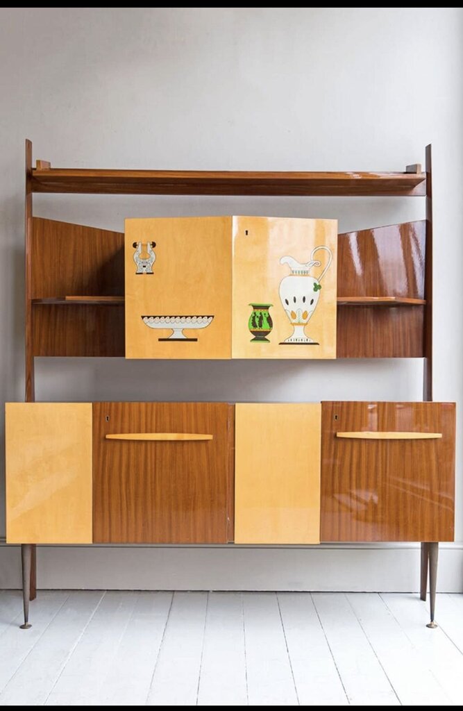 Vintage Rare Italian 1950"s Bar Cabinet by Vittorio Dassi