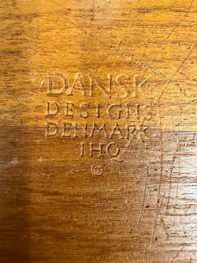 Dansk Mid Century Slaved Teak Bowl and Teak Utensils