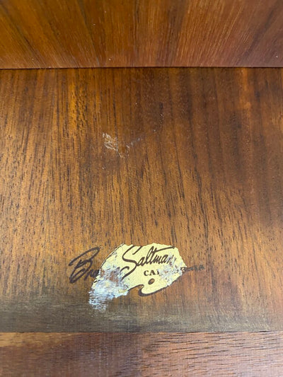 PAIR OF BROWN SALTMAN END TABLES (SET OF 2)
