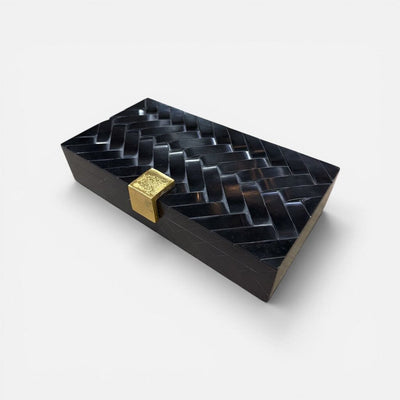Regency Bone Covered Box with Brass Clasp (MEDIUM)