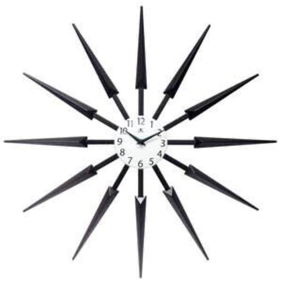 Midcentury/Modern Starburst Dark Brown Wall Clock 24.5 Inch