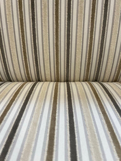 Vintage Striped Accent Arm Club Chair