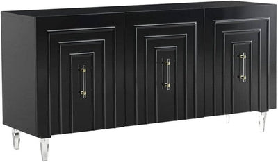Modern Black Lacquer Buffet