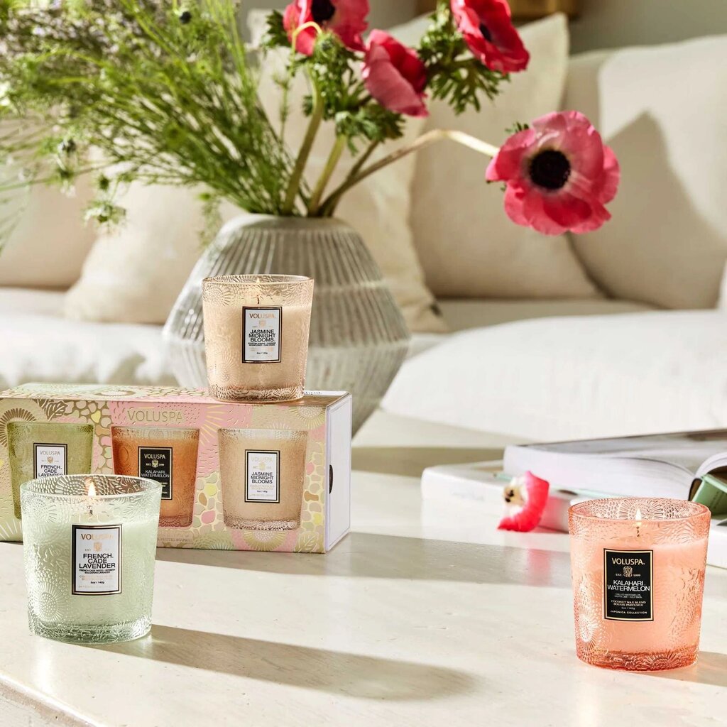 Voluspa Home Refresh Demi Trio of Lavender, Watermelon and Jasmine
