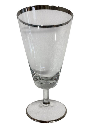 1960's Rosenthal Platinum Rimmed Crystal Water Goblets (Set of 11)