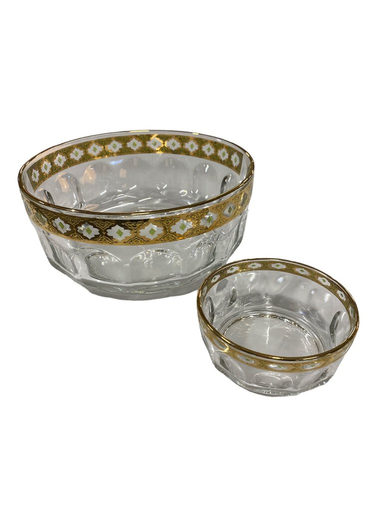 Culver Valencia Mid Century Modern Chip and Dip Bowl Set (Set of 2)