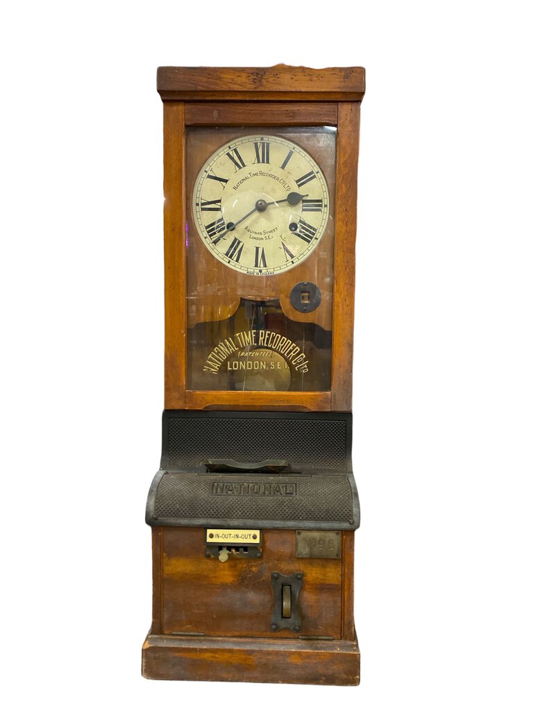 Antique Time Clock National Time Recorder Inc.