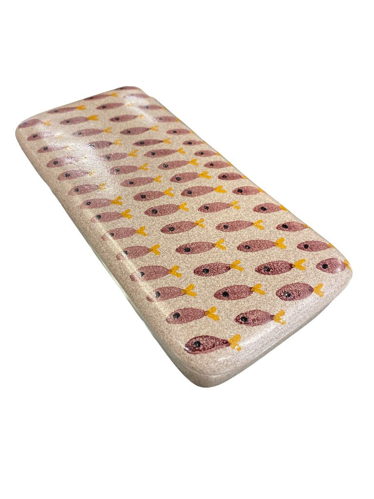 Bitossi Raymor Italian Ceramic MCM Trinket Box - Fishes