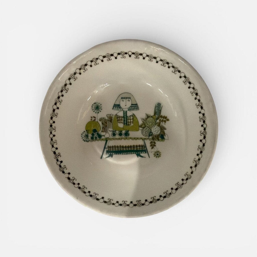 Mid Century "Figgjo Flint Norway" Desert Bowl in the "Market" pattern