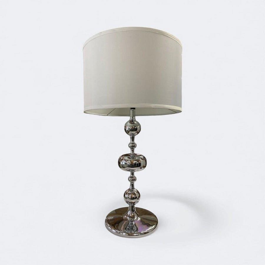 Groovy Chrome Lamp with Silver Shade
