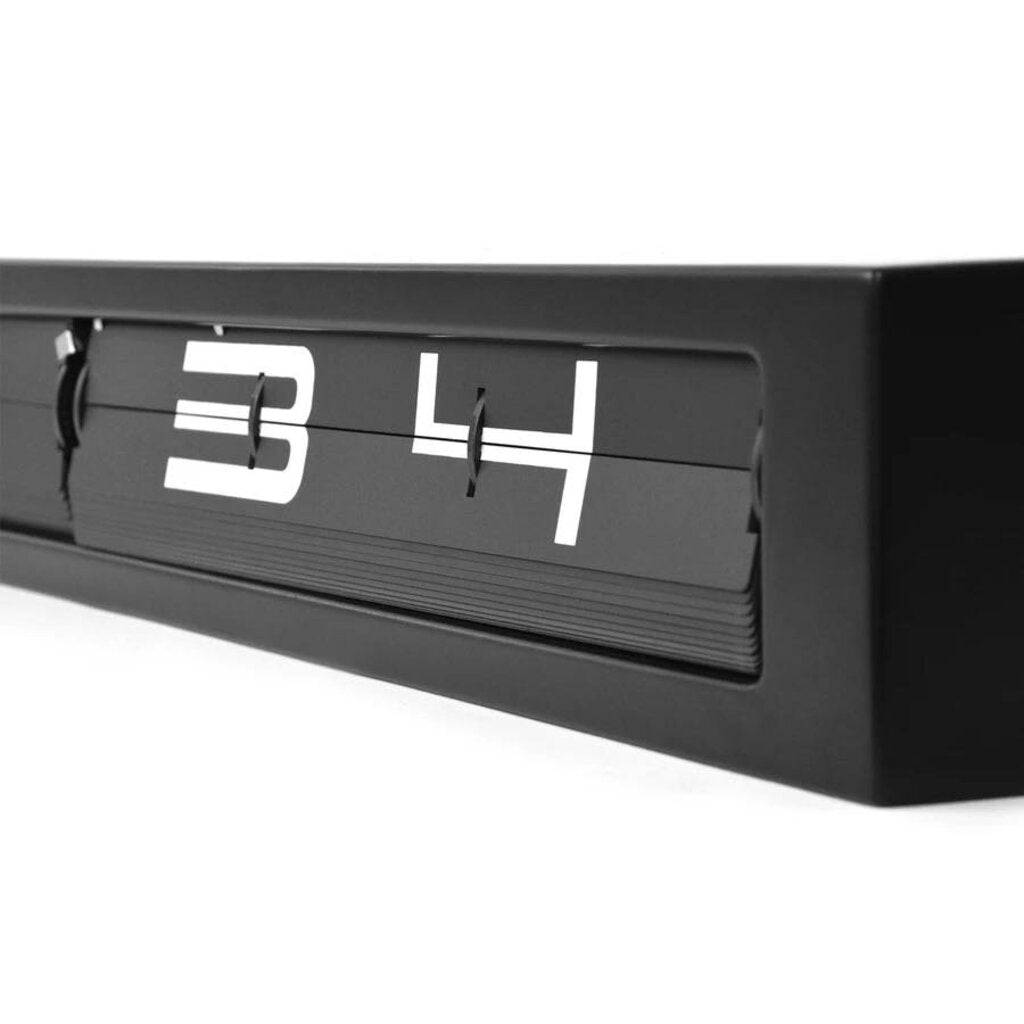 Timeline Black on Black Clock and Floating Shelf