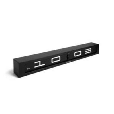 Timeline Black on Black Clock and Floating Shelf