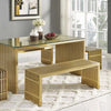 Stella Stainless Steel Bench Large Gold