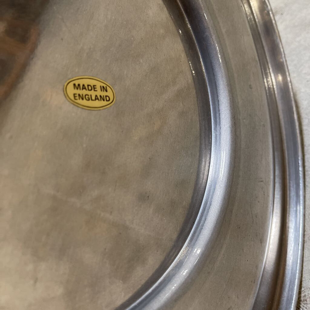 Polished Metal Planter Made in England 16" x 17"