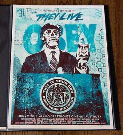OBEY & Mondo present "They Live" 2011 framed poster print by Shepard Fairey (signed and numbered)
