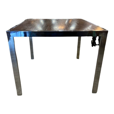 Chrome & Rosewood Side Table