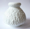 West German Vintage White Reptile Skin Glaze Vase by AK Kaiser (RARE)