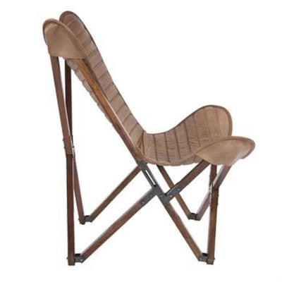Butterfly Chair in Brown Leather
