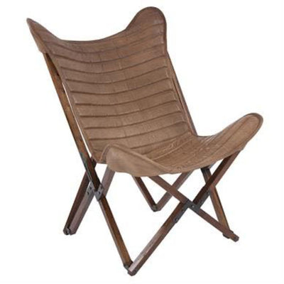 Butterfly Chair in Brown Leather