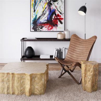 Butterfly Chair in Brown Leather