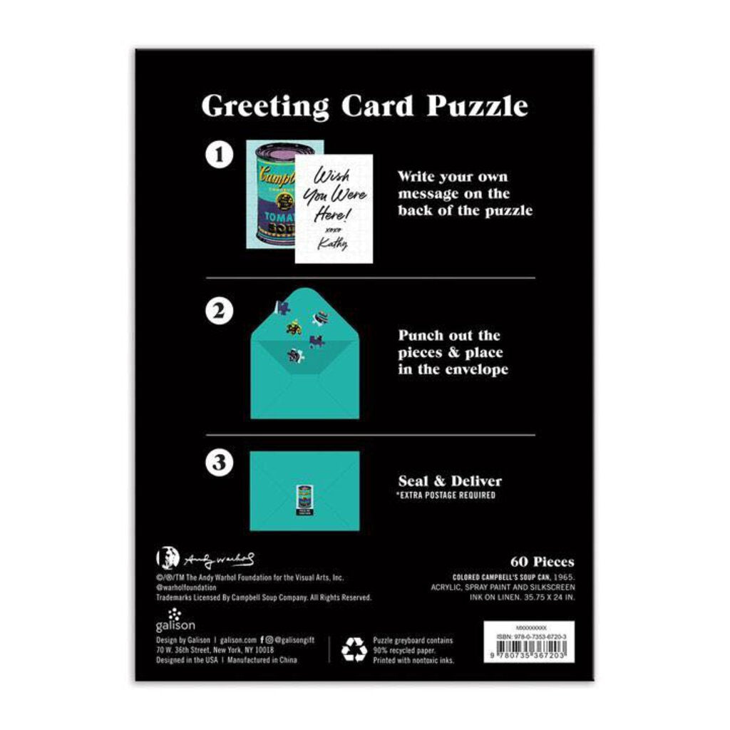 Andy Warhol Greeting Card Puzzle: Soup Can