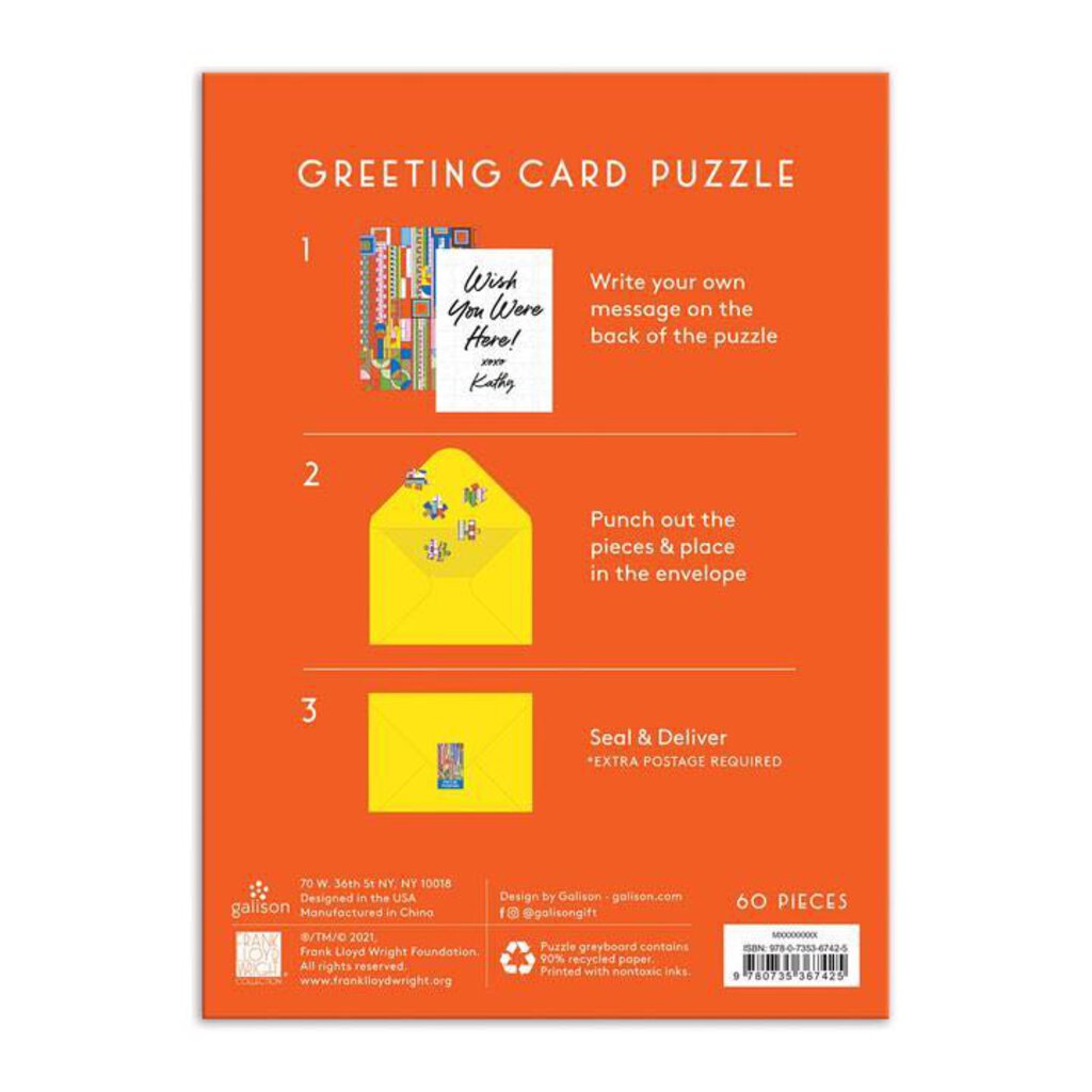 Frank Lloyd Wright Greeting Card Puzzle: Saguaro Forms & Cactus Flowers