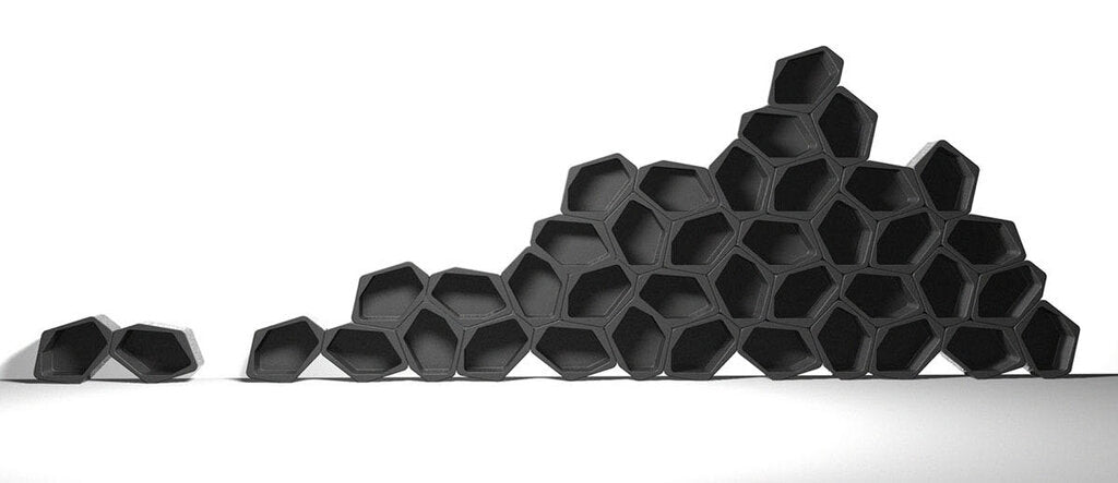 HIVE Modular Shelving Cell, CLOSED BLACK